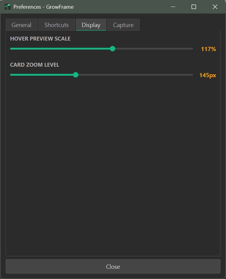Settings > Display tab