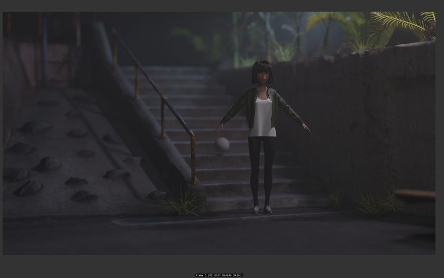 Animated short work in progress — January 2021