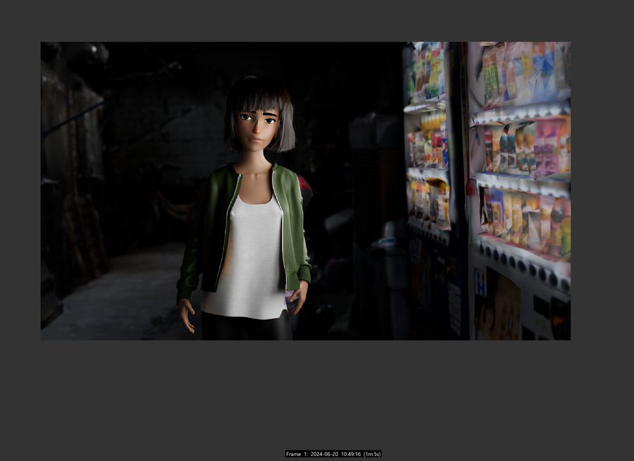 Animated short work in progress — June 2024